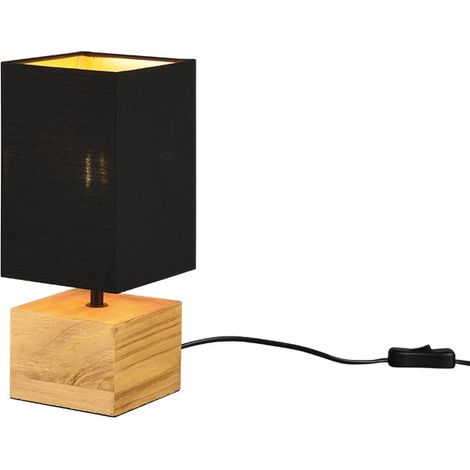 Lampada da tavolo, legno, naturale, 12x30x12 cm, Woody (1/3)