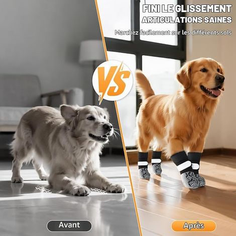 Non-Slip Double-Sided Anti-Licking Dog Socks with Adjustable Self-Adhesive Closure for Indoor and Outdoor Use (1/4)