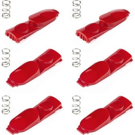 Lot de 6 clips de fixation pour tube et tête d'aspirateur Compatible avec Dyson V7 V8 V10 V11 V15 - Bouton de verrouillage rouge (1/5)
