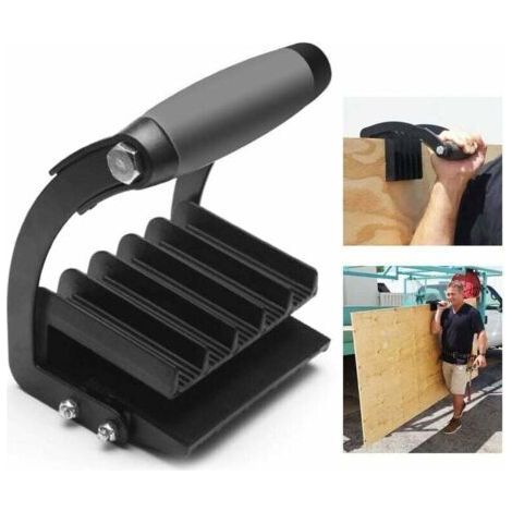 Board Lifter Iron Plasterboard Lifter Ergonomic Gorilla Gripper Board Support Plate Gripper Plates for Convenient Panel Lifting Plywood Black - (1/5)