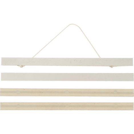 Ensemble de suspension magnétique pour tableaux, affiches et cadres en bois.-50X1.7cm-White