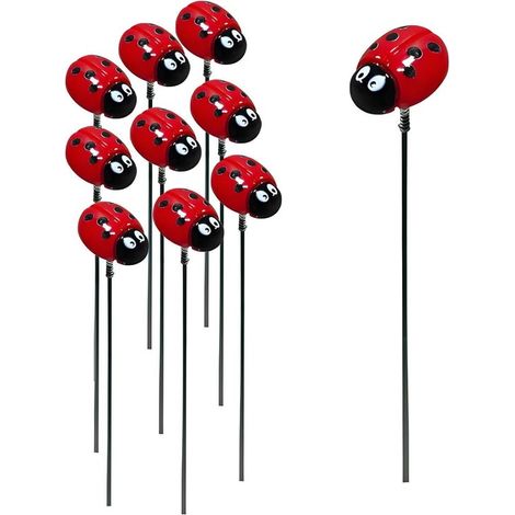 Lot de 10 totems de jardin - 30 x 2,5 x 2 cm - Tissu - Décorations de jardin - Décorations intérieures et extérieures - Ornements (1/5)
