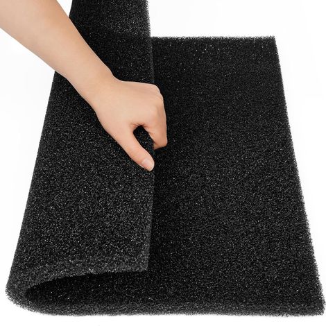 Tampons Filtrants en Mousse, 20 PPI Mousse Réutilisables Filtre, Mousses Filtre Aquarium, Lavable 47×47×2 cm Coupés n'importe Quelle Taille pour Filtre D'aquarium et Bassins de Koi (1/5)