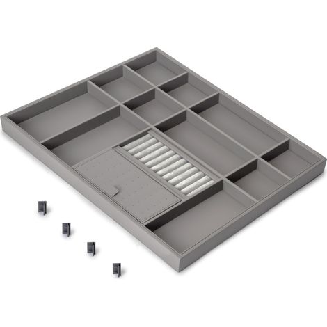 Emuca Organizzatore per Cassetti Quartz colore titanio (1/5)