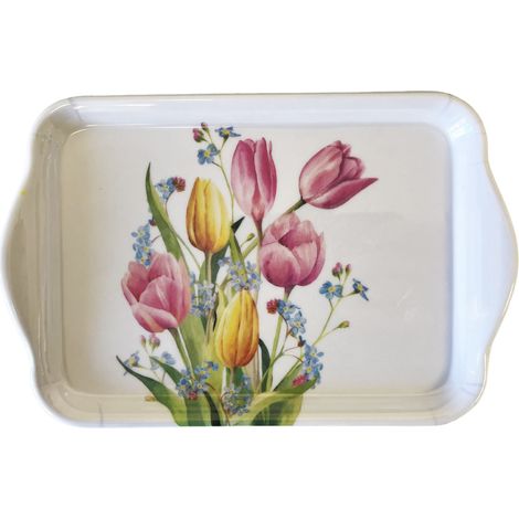 Mini plateau vide poche rectangulaire tulipes