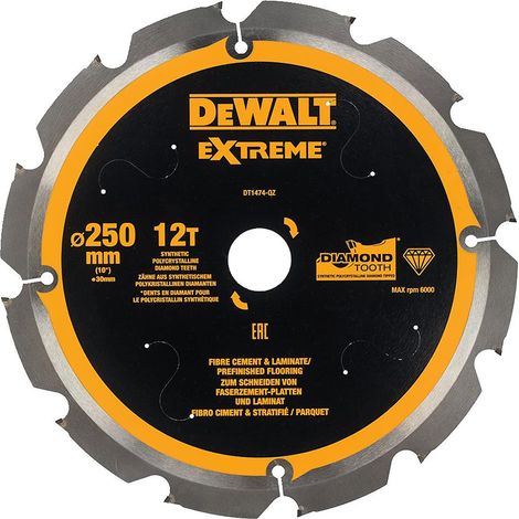 DeWALT - Sägeblatt 250x30 mm, 12 Zähne DT1474
