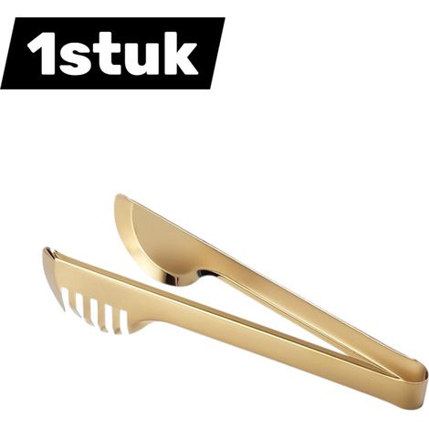 pince pour barbecue extérieur - Acier inoxydable coloré - Pince à pain - Convient pour le service en buffet, les steaks dans les restaurants occidentaux, les pâtes et autres aliments - Couleur : Or (1/5)