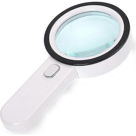 Loupe grossissante 20x, grande loupe avec éclairage LED, loupe de poche puissante de qualité supérieure (1/5)