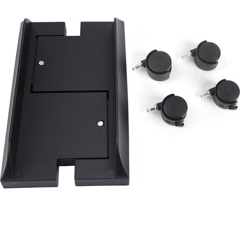 Support de boîtier PC amovible avec frein, noir, étagère de rangement pour unité centrale et bureau (1/5)