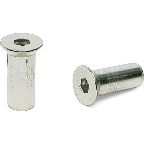 HERRAJES ALK tubo union allen.4 cabeza cónica d8 m6x20 zincado (1/2)