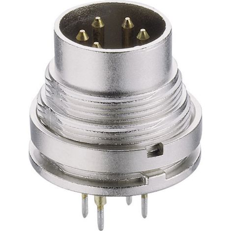 Lumberg SGR 50 DIN-Rundsteckverbinder Stecker, Einbau vertikal Polzahl: 5 Silber 1 St. (1/2)