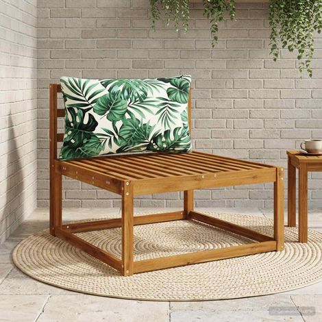vidaXL Back Cushion PUTTEN 100% Polyester Leaf Pattern 80 x 40 x 15 cm (1/5)