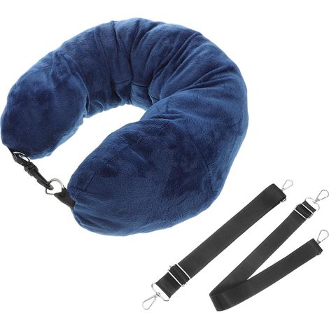 Oreiller de Voyage pour Nuque avec Pochette de Rangement Oreiller Cervical Ajustable pour Avion et Voiture (1/5)