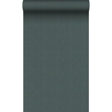 papier peint tissage à chevrons bleu canard  - Origin Wallcoverings (1/5)