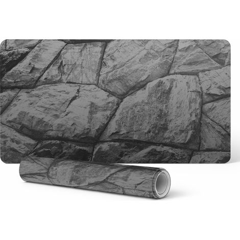 Mantel decorativo con estampado premium de pared de piedra, 100x50 cm.