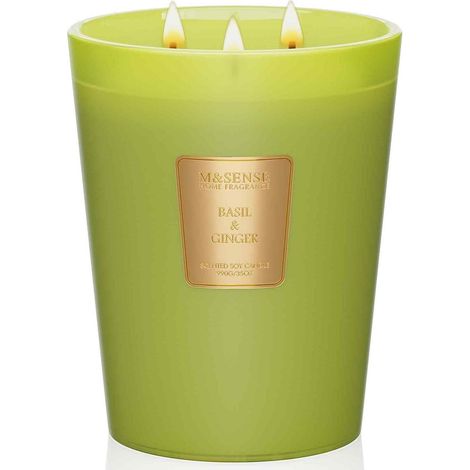 Duftkerze Sojawachs Basilikum Ingwer 3 Dochte 990g Basilikum-ginger (1/5)