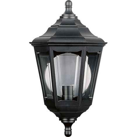 Aplique de pared clásico CLIC-CLAC 6 Apply mediano E27 42 W IP44 Negro
