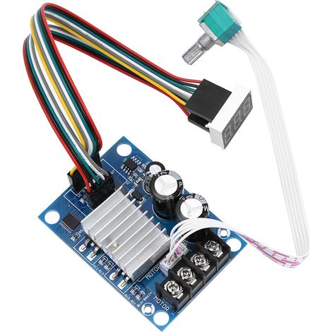 Variateur de vitesse PWM 12-60V 20A pour moteur à courant continu, régulateur réglable, contrôleur de vitesse électrique, 20 ampères, basse tension. (1/5)