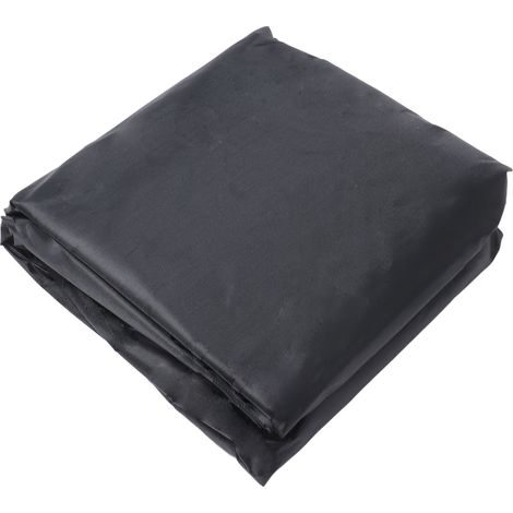 Housse de chaise d'extérieur noire en tissu Oxford, imperméable, coupe-vent, anti-poussière et résistante aux UV, avec cordon de serrage et boucle réglables. (1/5)