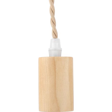 E27 Vintage-Hängeleuchte im Landhausstil aus schwarzem Holz, schlicht, 90–250 V (1/5)