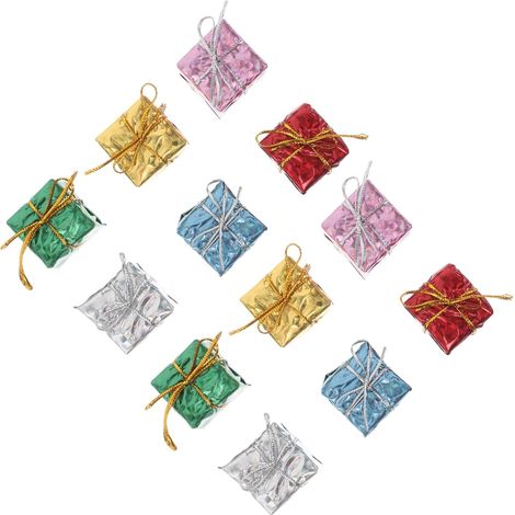 Lot de 72 Décorations De Noël Suspendues Petits Présents 3 Cm en Mousse Matériau Sûr Couleur Aléatoire pour Sapin Fête Maison Bureau École Écoles Maternelles (1/5)