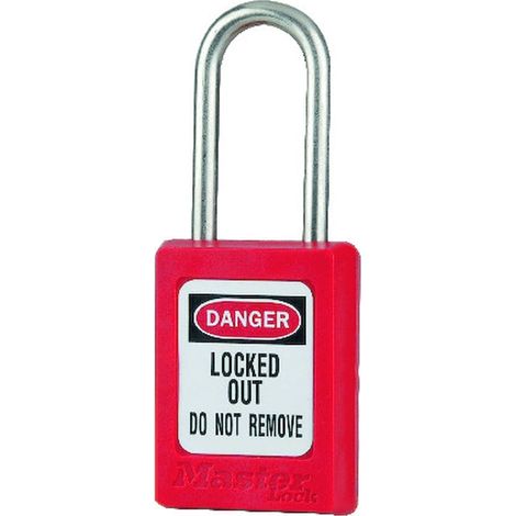 Cadenas de consignation ZENEX S31 avec anse inox de 38mm avec retenue de clé varié rouge - MASTER LOCK