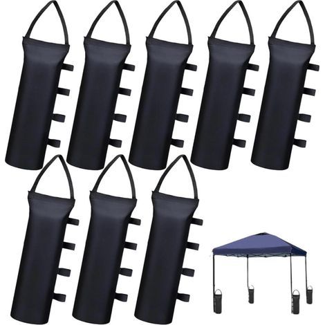 8 Pièces Sac de Lestage pour Tonnelle, 40 kg Leste pour Pied de Tonnelle,épaissir Oxford 800D, pour Auvent,Tente, Lestage Tonnell (1/4)