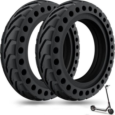 2 Pièce Pneu Plein pour Xiaomi M365/Pro/Pro 2/1S, Roue Alveolée Dure Anti Crevaison Anti Dérapant Solide 8,5 Pouces Avant/Arrière (1/5)