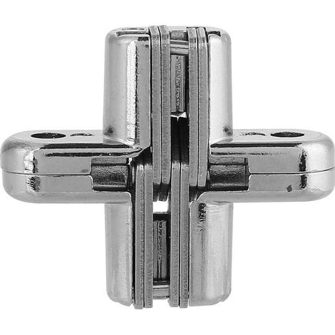 Verdeckte Scharniere aus Zinklegierung, unsichtbares, verdecktes Kreuzscharnierlager, silber (XS) (1/5)