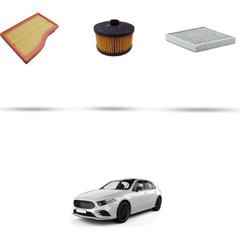Kit tagliando 3 filtri compatibile con Mercedes Classe A (w177) 200 110kw Dal 2018