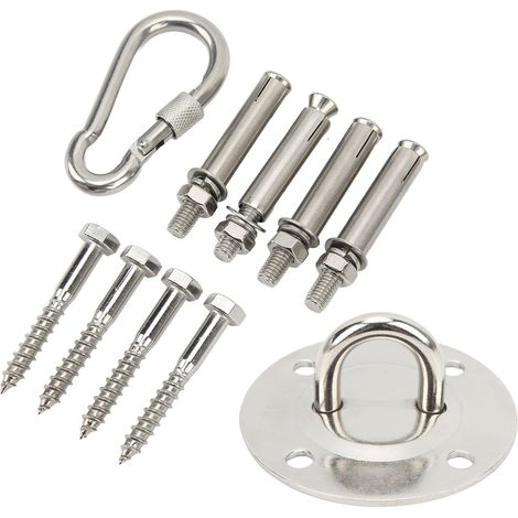 Kit de Fixation pour Hamac en Acier Inoxydable 304, Support de Plafond Robuste pour Balançoire et Poche de Sable (1/5)
