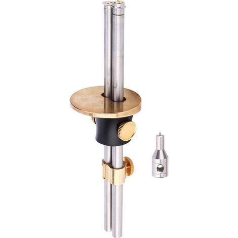 Wheel Marking Gauge, Adjustable High Precision Carpenter's Scripting Hand Measuring Tool with Removal Tool for Woodworking Accessory (Double Shaft), Tracing Gauge (1/4)