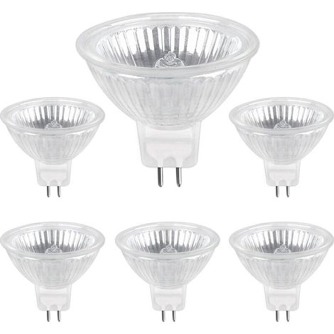 Ampoule Halogene GU5.3 50W 220V, 680lm Blanc Chaud 2700K Dimmable, Ampoule Spot Halogène MR16, pack de 6 (1/5)