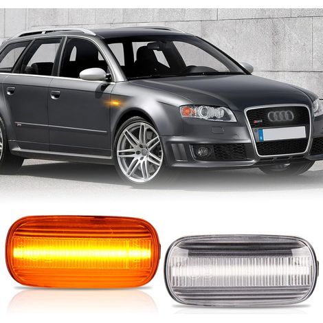 LED Clignotant Latéral, 2 Pièces LED Feux Clignotant avec Canbus Sans Erreur pour A3 8P/S3 8P/A4 B6/A4 B7/S4 B6/S4 B7/A6 C5/S6 C5/A8 D3/TT 8J Roadster (1/5)
