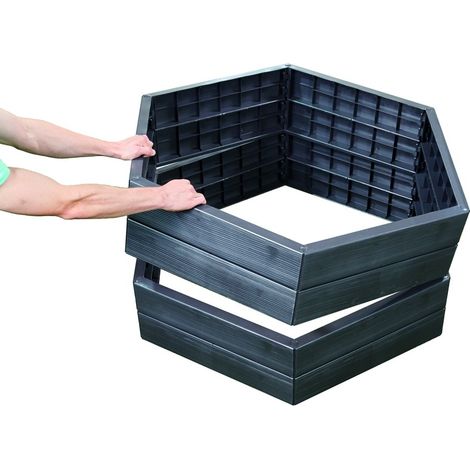 GRAF Kit 2 carrés potager ERGO avec 2 extensions - héxagone (1/5)