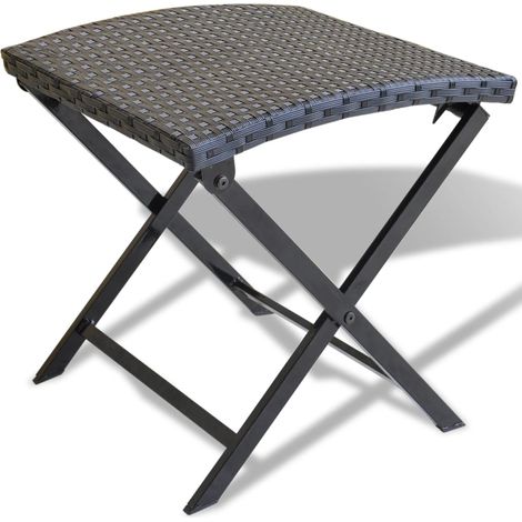 Tabouret pliable Tabourets de bar Chaises de bar - Résine tressée Noir BV671653 - BonneVie (1/5)