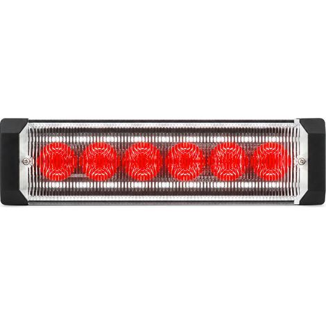 Luce di avvertimento rossa lampeggiante ultra-sottile per moto, auto e pickup, 12-24 V (1/5)