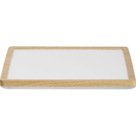 Lámpara LED cuadrada empotrada en el techo plafón con mando a distancia 30 cm marrón claro Tivora (1/5)