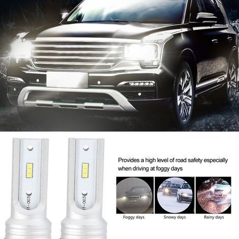 2pcs 9005 HB3 72W 6000K Blanc Phare Ampoule LED Brouillard Lampe Perles avec Décodage (1/5)