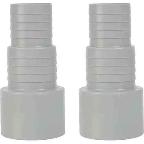 Lot de 3 raccords de tuyau de piscine de 50 mm avec raccord intérieur de 32 mm/38 mm, adaptateur de buse de tuyau en ABS durable pour systèmes de piscine, pour une installation