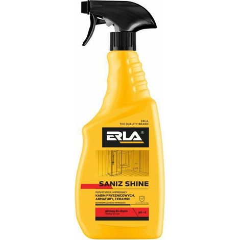 K2 LIQUIDO PER LA PULIZIA E L'IMPERMEAZIONE DI CABINE DOCCIA, RUBINETTERIA, CERAMICHE. ERLA SANIZ SHINE 750ML 750ML