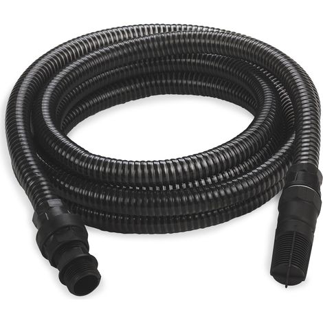 Tuyau d'aspiration noir 4 mètres avec embouts en PVC (1/3)