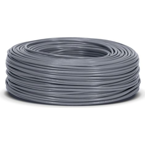 Câble électrique sans halogène 10 mm² Gris 50 m Fil PVC H07Z1-K Câble électrique (1/5)