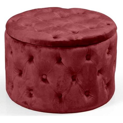 Pouf contenitore retro bordeaux apribile cm 60 (1/2)