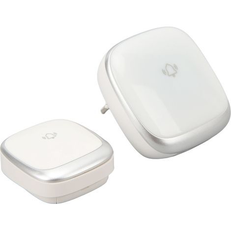 Sonnette électronique avec bouton-poussoir marche/arrêt, voyant LED et signal pour personnes âgées ou handicapées - 100-260 V (1/5)