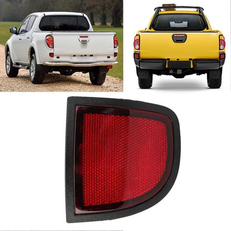 Réflecteur de pare-chocs arrière rouge, panneau de réflecteur latéral arrière de remplacement pour Mitsubishi L200 Triton ML MN 2005 à 2015, côté droit, référence 8355A016 (1/4)