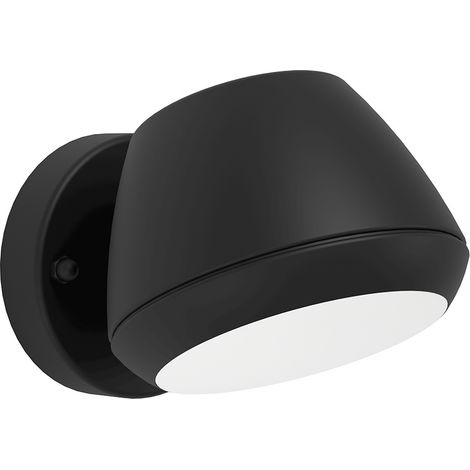 Applique Esterno Moderna Nivarolo Acciaio Nero Policarbonato Bianco Gu10 (1/3)