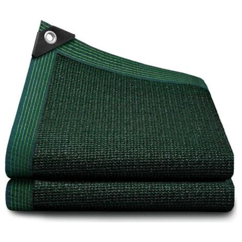 Voile d'ombrage de jardin vert foncé de 3 mètres, robuste et durable, adaptée aux serres, poulaillers, pergolas et auvents.