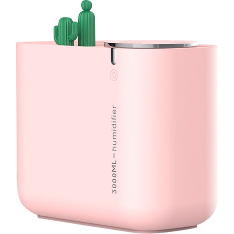 Humidificateur Cactus Grande Capacité Silencieux Humidificateur Purificateur d'air Usage Maison Bureau Voiture Lumière Colorée Double Pulvérisation Diffuseur d'air à Brume Buccale (1/4)