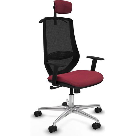 Piqueras-y-crespo Mardos Silla de oficina granate confortable (1/2)